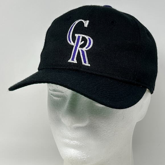 Vintage Colorado Rockies Hat Baseball Cap Sports Specialties Black Fitted 6 7/8 - Picture 10 of 10
